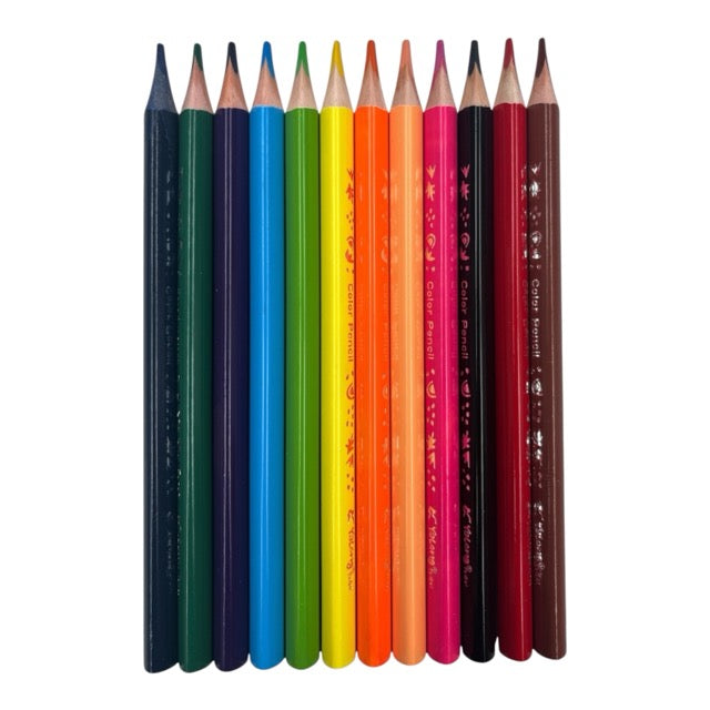 Jumbo Triangular Colored Pencils Set - Tropical Parrot Edition (12-Pack) 241050