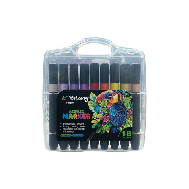 Acrylic Marker Color -18 Pcs