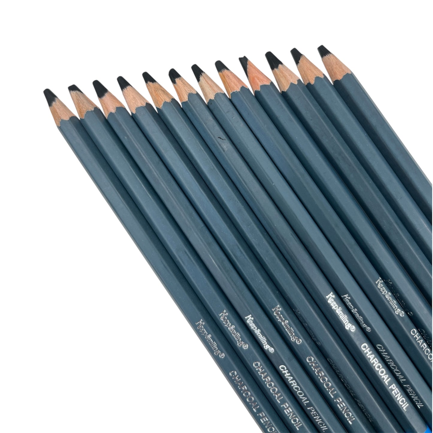 Keep Smiling 12-Piece Charcoal Pencil Set - 1060