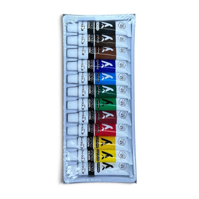 Water Paint Colors Set (12 Pack – 12ml Tubes)