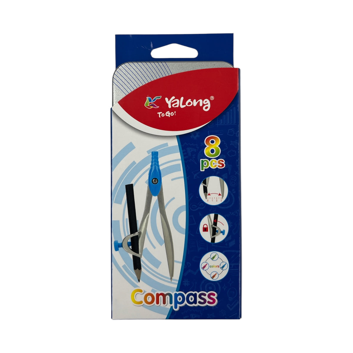 8-Piece Precision Metal Compass Math Ruler Suit  - 19019