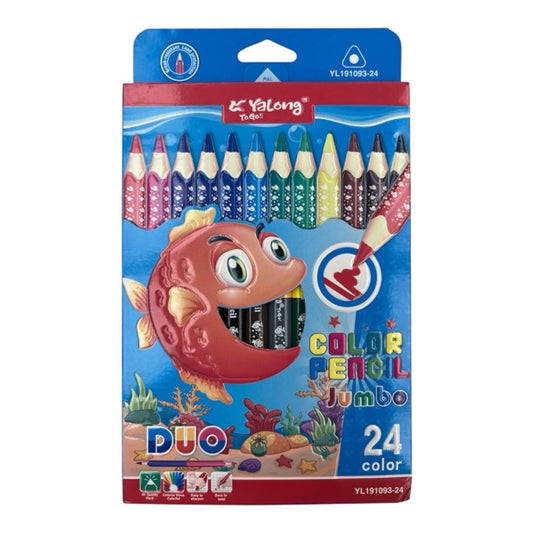 Ocean Fish Jumbo Duo Colored Pencils Set (24 Colors) 191024
