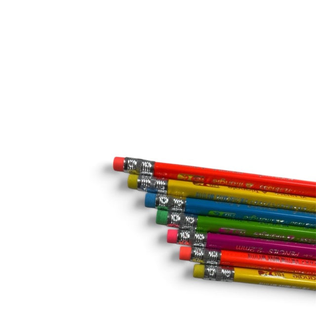 Triangle Colorful HB Lead Pencils Set (12-Piece Pack)