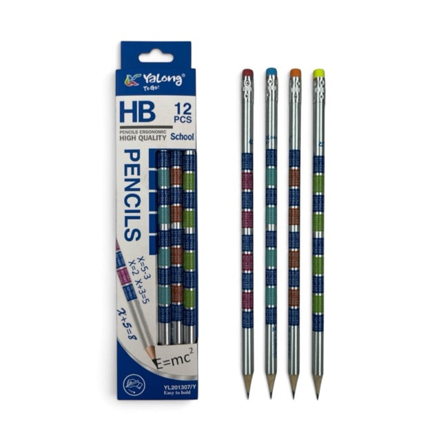 Ergonomic Multiplication Table HB Lead Pencils Set (12-Piece Pack) 201307