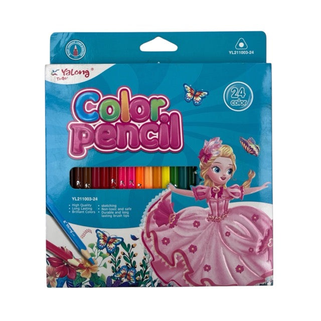 Princess Triangular Colored Pencils Set (24-Pack) 211003