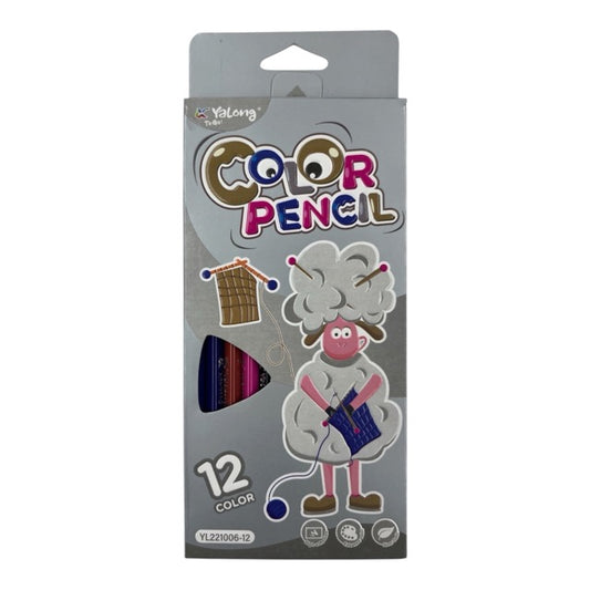 Knitting Sheep Triangular Colored Pencils Set (12-Pack) 221006