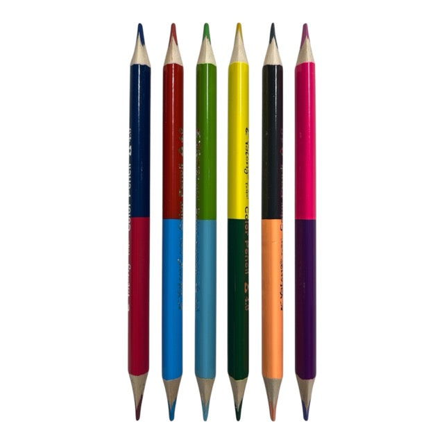 Dinosaur Party Jumbo Duo Colored Pencils Set (24 Colors / 12-Piece Pack) 221025