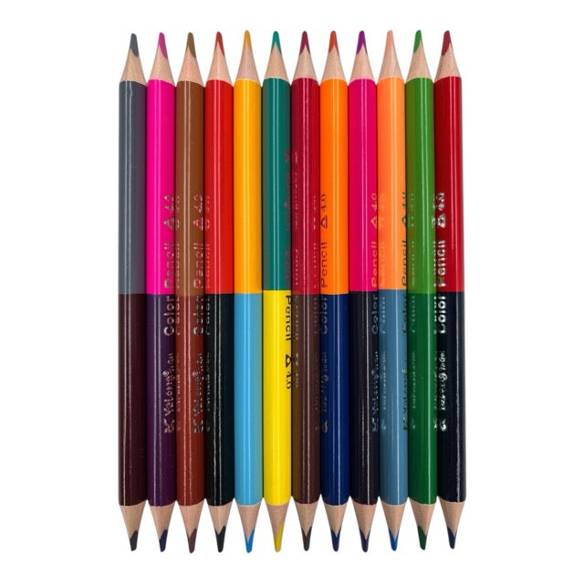 Professional Jumbo Duo Colored Pencils Set (24 Colors / 12-Piece Pack) 221033