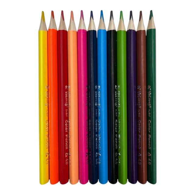 Jumbo Princess Series Triangular Colored Pencils Set (12-Pack) 231021