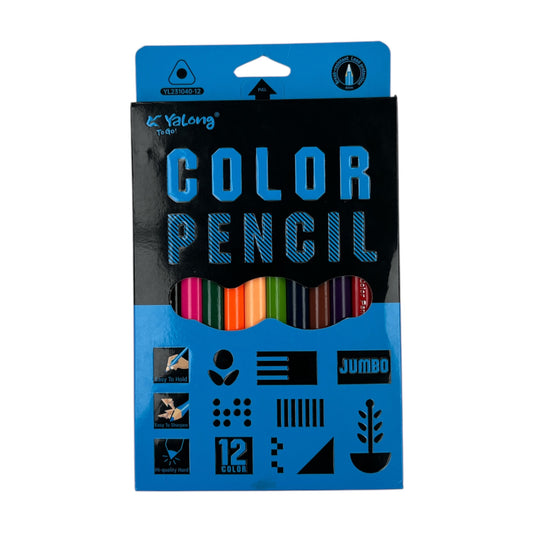 Jumbo Triangular Colored Pencils Set (12-Piece Pack) 231040