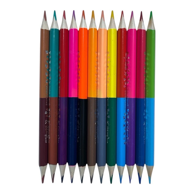 Jumbo Duo Triangular Colored Pencils Set (24 Colors / 12-Piece Pack) 231040