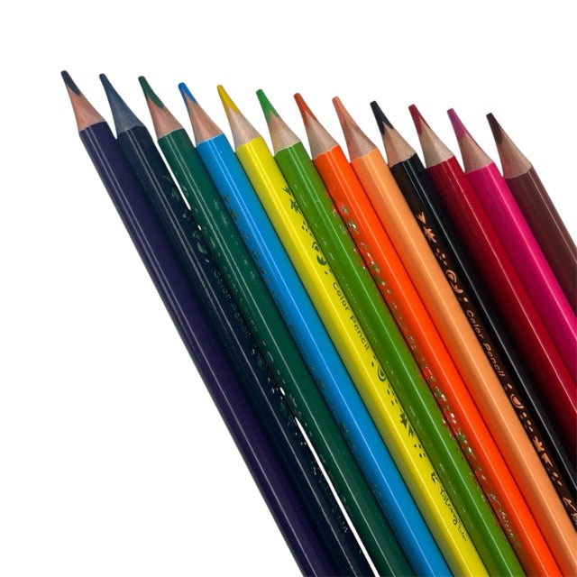Jumbo Triangular Colored Pencils Set - Tropical Parrot Edition (12-Pack) 241050
