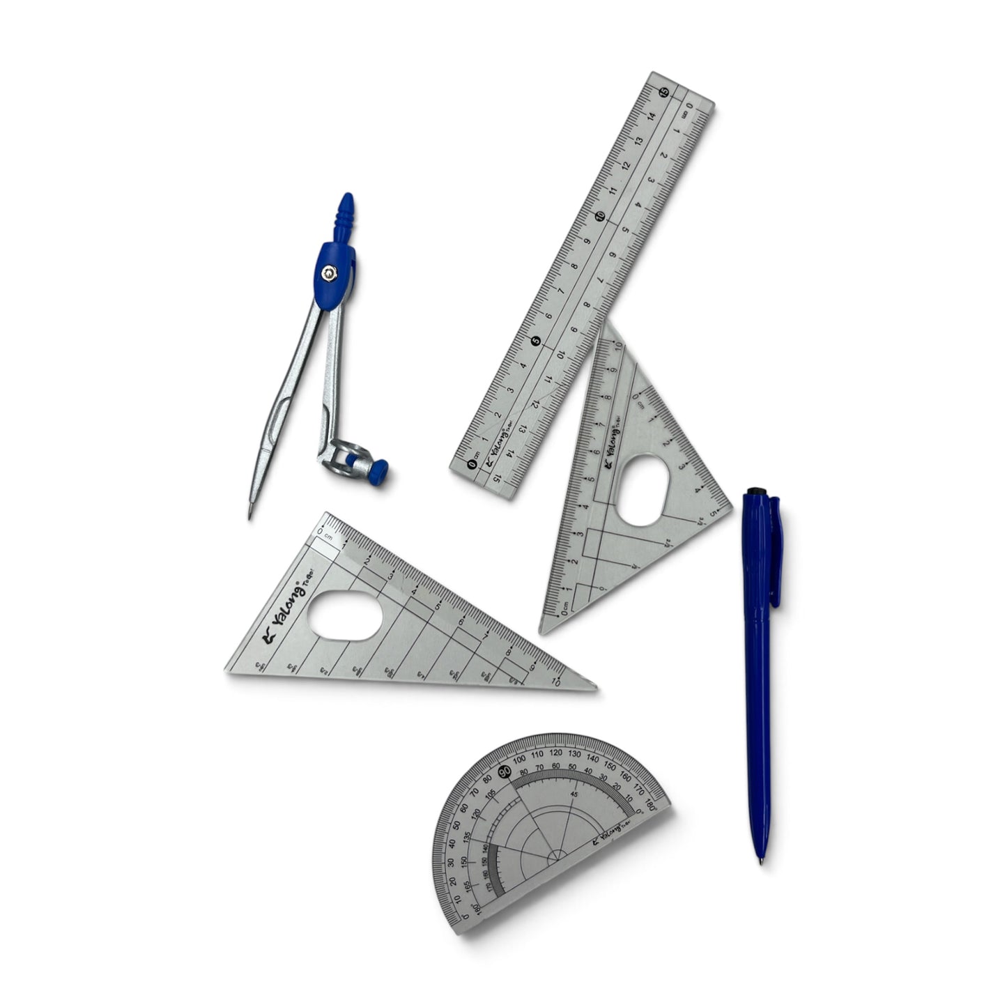 8-Piece Metal Compass &amp; Ruler Suit Geometry Set - YL231901