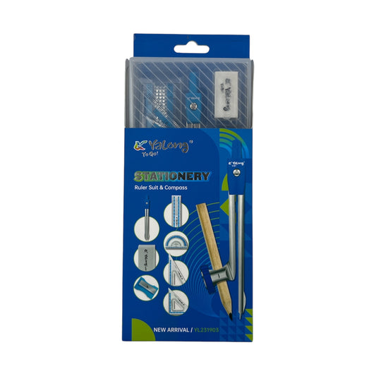 Professional Ruler Suit &amp; Compass Geometry Set - YL231903