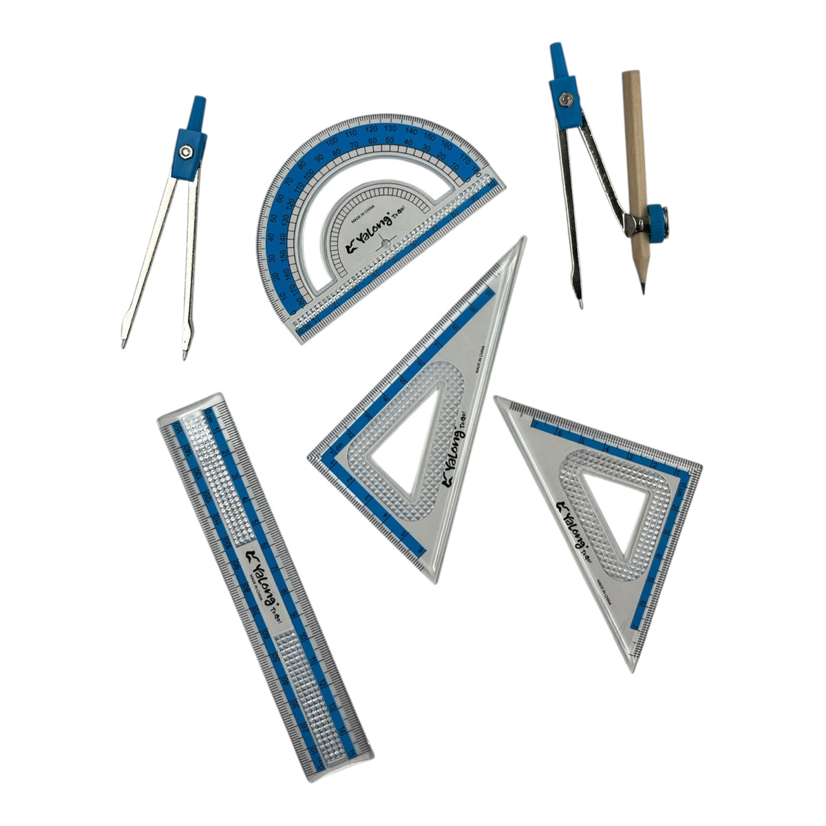 Professional Ruler Suit &amp; Compass Geometry Set - YL231903