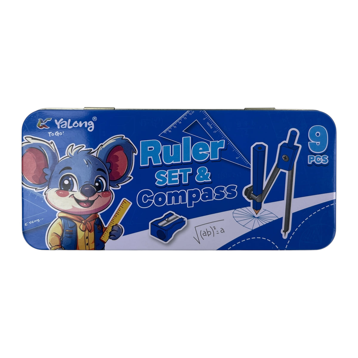 9-Piece Ruler &amp; Compass Geometry Box Set - YL241917