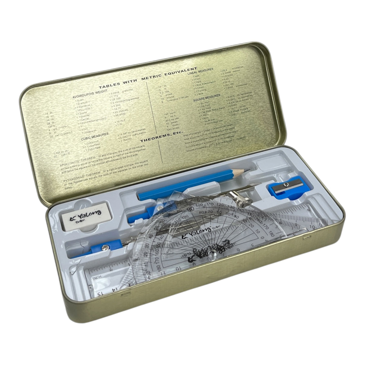 9-Piece Ruler &amp; Compass Geometry Box Set - YL241917