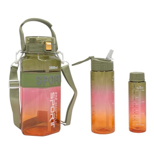 3-Piece Gradient Sports Water Bottle Set - 7723 - 3