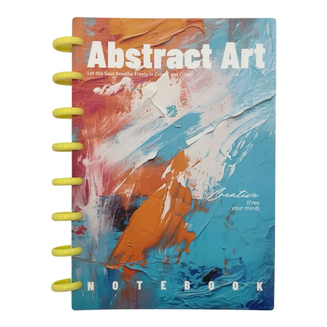 Abstract Art Discbound Notebook | Flexible Disc Ring | Single Piece