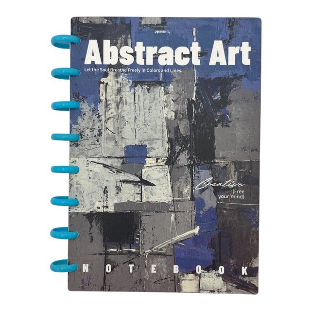 Abstract Art Discbound Notebook | Flexible Disc Ring | Single Piece