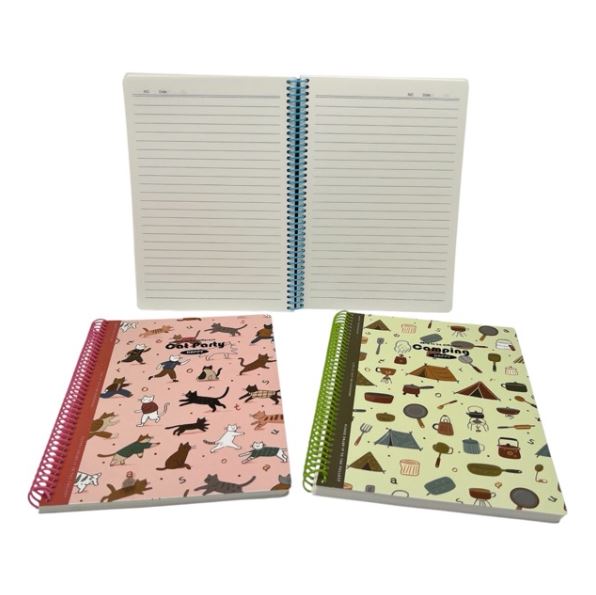Cute Animated Print Spiral Lined Notebook | Single Piece