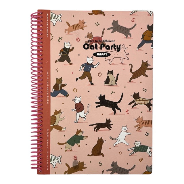 Cute Animated Print Spiral Lined Notebook | Single Piece