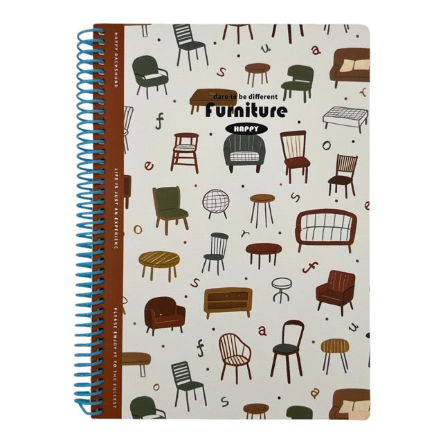 Cute Animated Print Spiral Lined Notebook | Single Piece
