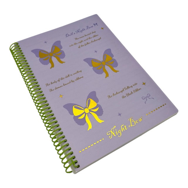 Coquette Ribbon Bow Spiral Notebook | Pastel Aesthetic Journal Single Piece | B5-3001-3