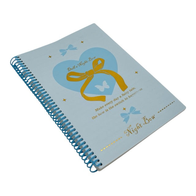 Coquette Ribbon Bow Spiral Notebook | Pastel Aesthetic Journal Single Piece | B5-3001-3