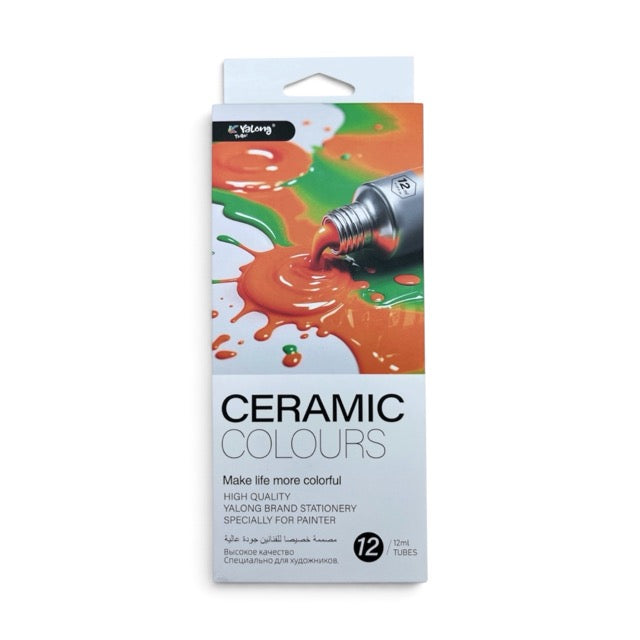 Ceramic Paint Color Set (12 Pack – 12ml Tubes)