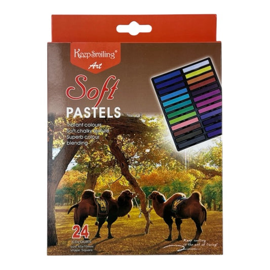 Keep Smiling 24-Color Soft Pastels Set - HS3024