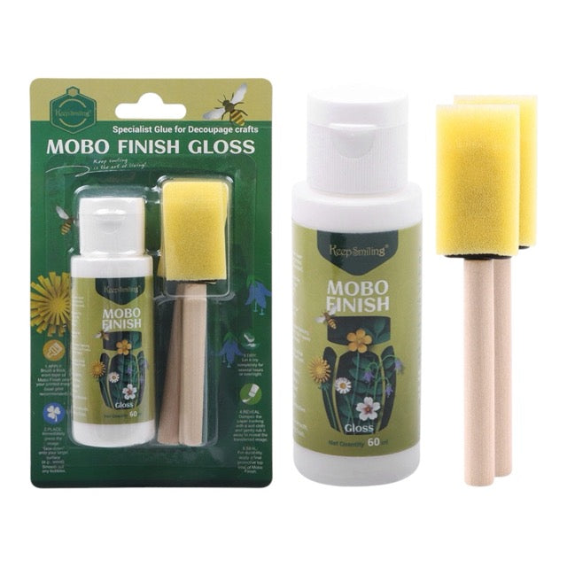 Keep Smiling Mobo Finish Gloss Decoupage Glue Set 60ml - 060