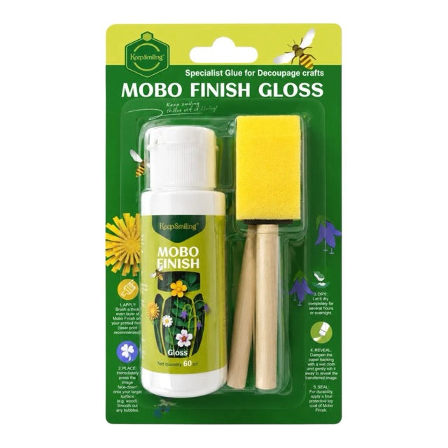 Keep Smiling Mobo Finish Gloss Decoupage Glue Set 60ml - 060