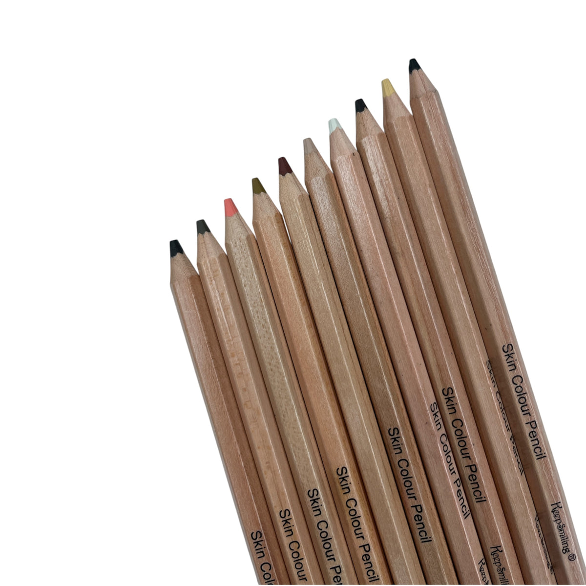 Premium Oil-Based Skin Tone Colored Pencils (10-Piece Set) - TB 1098