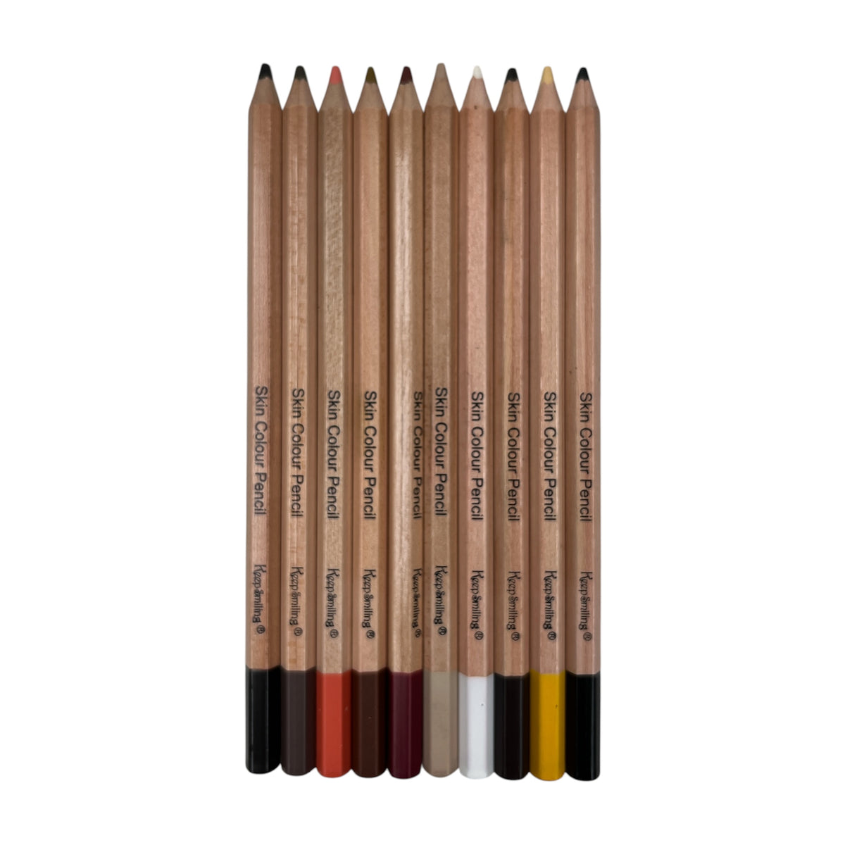 Premium Oil-Based Skin Tone Colored Pencils (10-Piece Set) - TB 1098