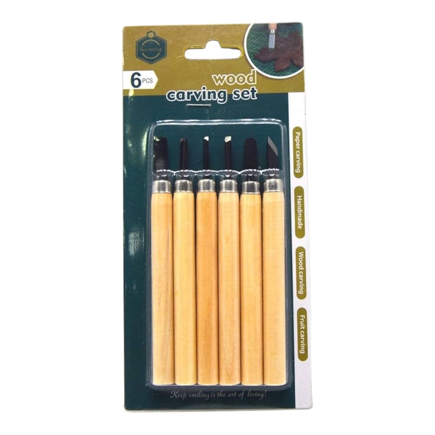 Keep Smiling 6-Piece Wood Carving Tool Set (WD-6)