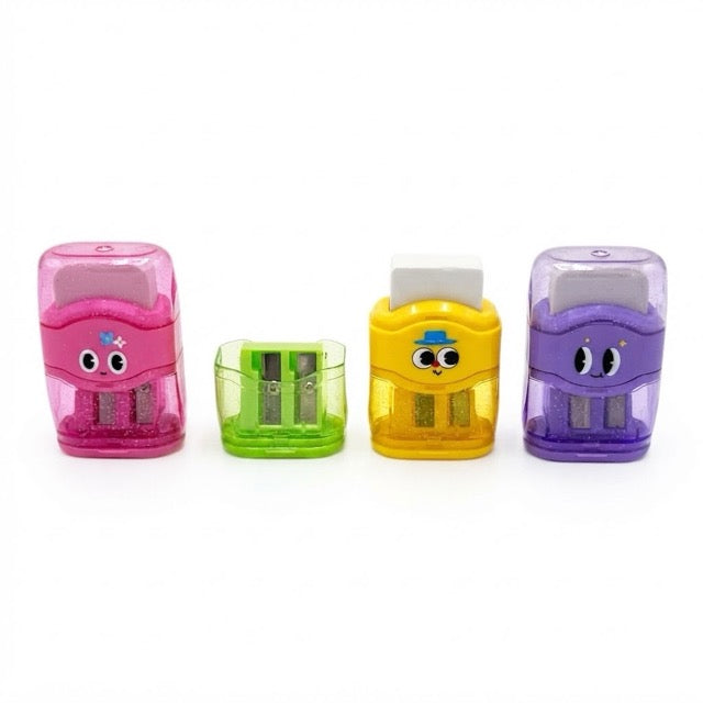 YaLong 2-in-1 Cute Character Pencil Sharpener & Eraser Combo - YL251657